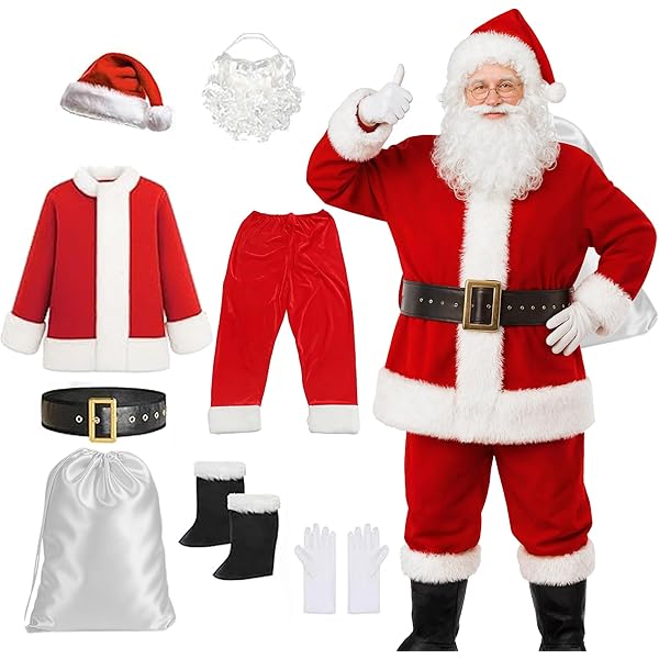 Amazon.co.jp: [GKSCXEXE] サンタ コスプレ サンタクロース 衣装 豪華